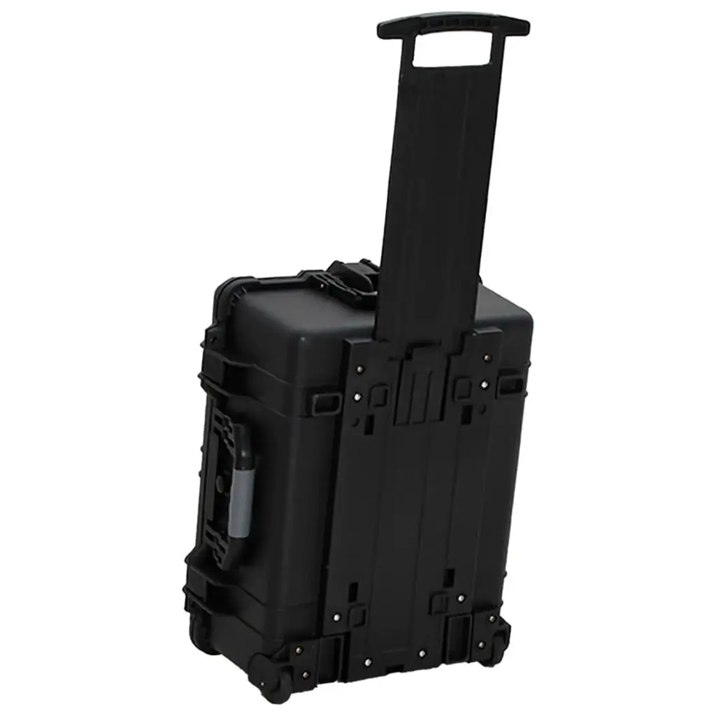 Wheeled Flight Case Hard Case Polypropylene and ABS 58x45x27 cm Black