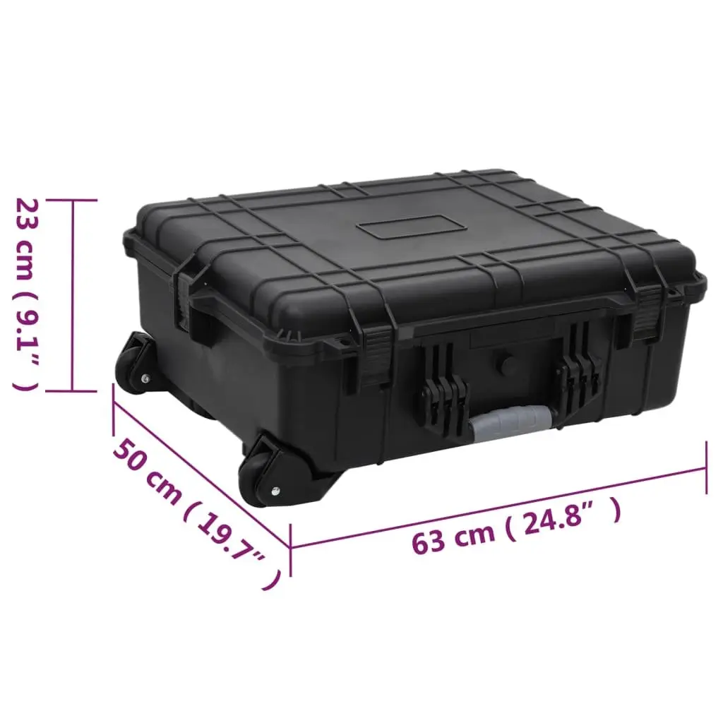 Flight Case Hard Shell Black Wheeled Portable Travel Luggage