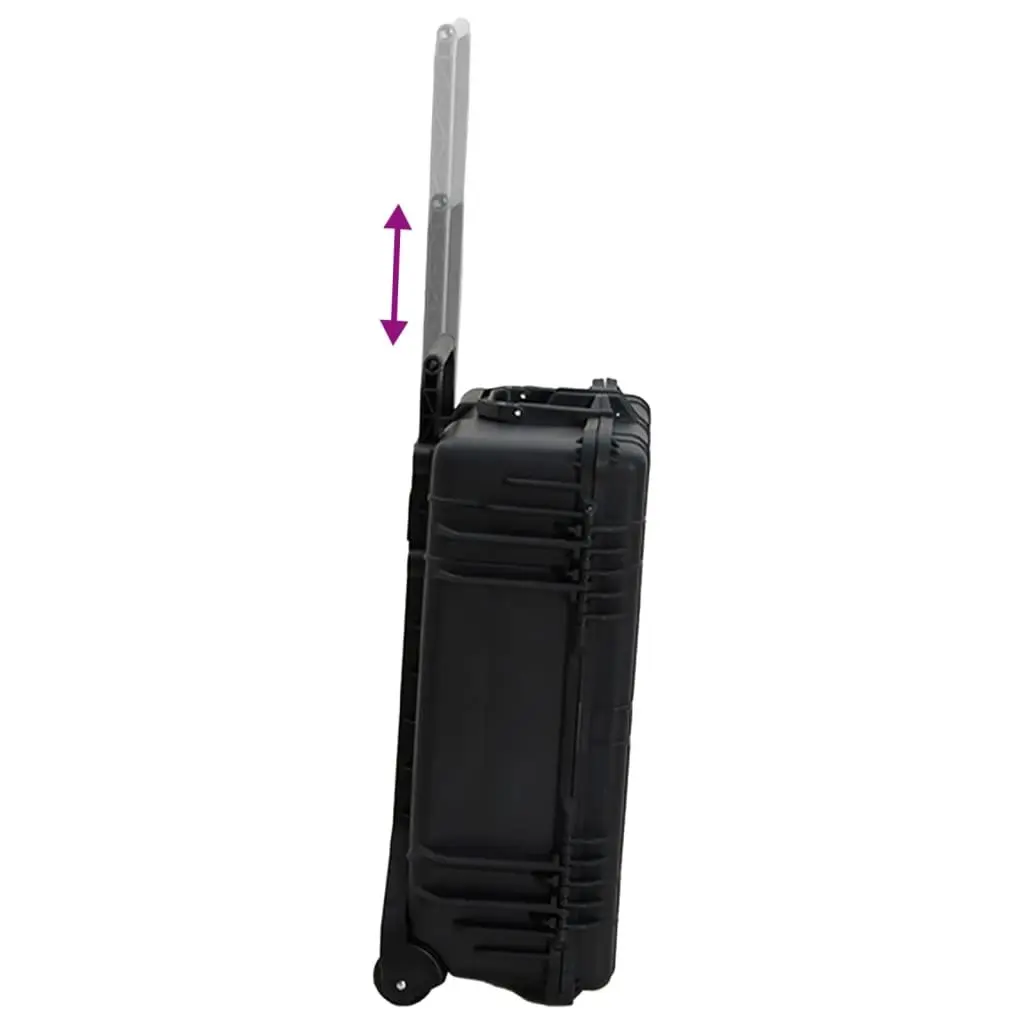 Flight Case Hard Shell Black Wheeled Portable Travel Luggage