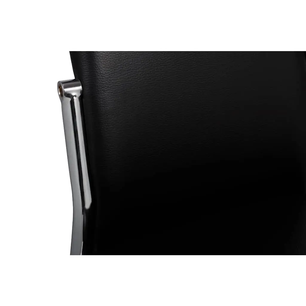 Dining Chairs Faux Leather Black Set 4