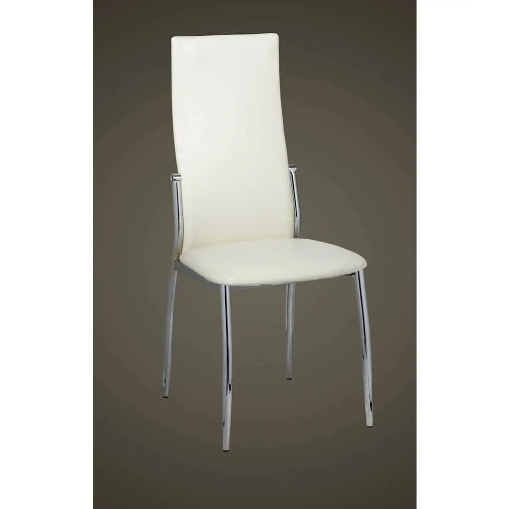 Dining Chairs Synthetic Leather Ergonomic 2 Piece White