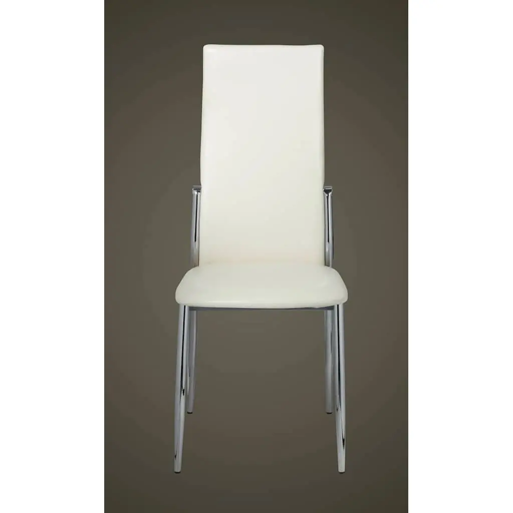 Dining Chairs Synthetic Leather Ergonomic 2 Piece White