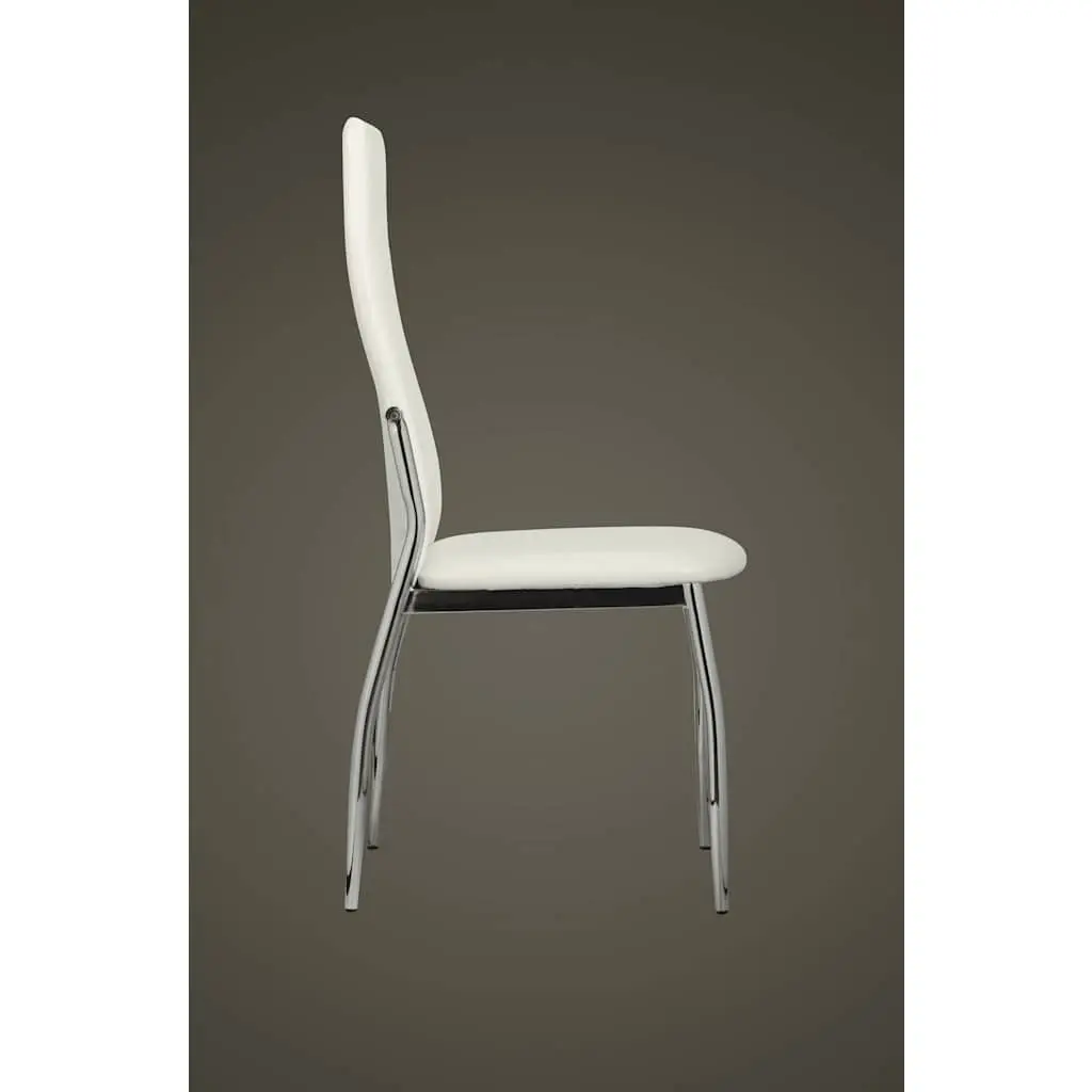 Dining Chairs Synthetic Leather Ergonomic 2 Piece White