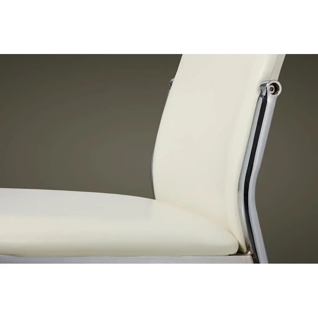 Dining Chairs Synthetic Leather Ergonomic 2 Piece White