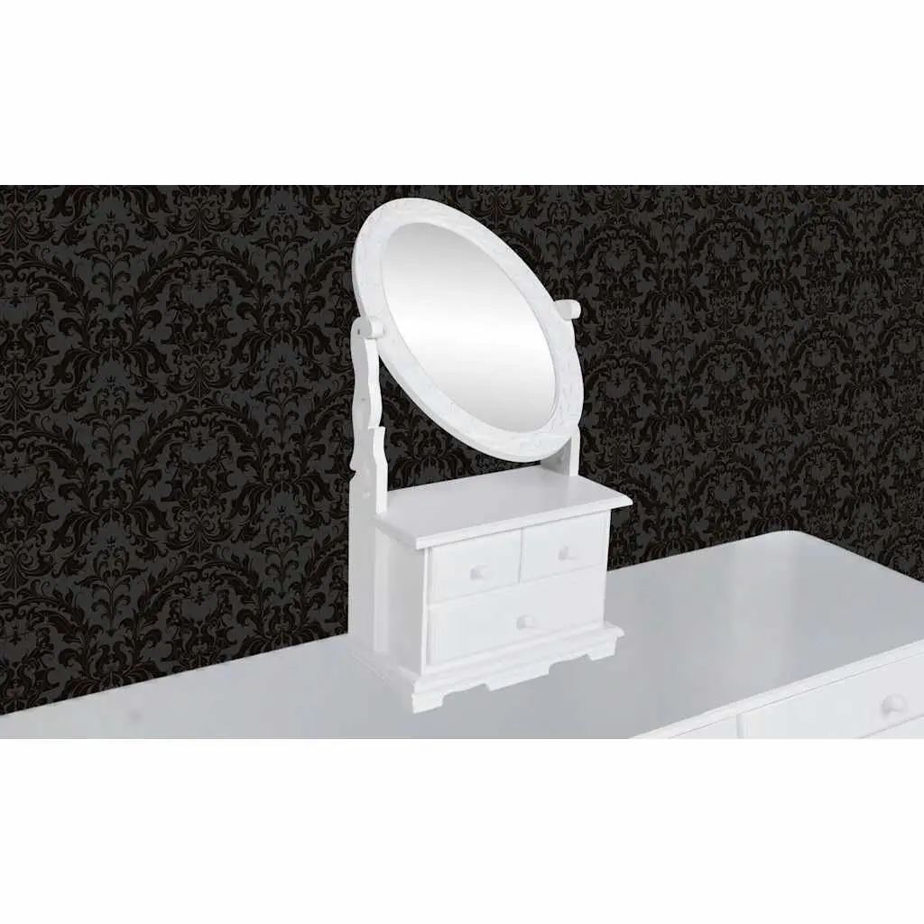 White Vanity Makeup Table with Storage