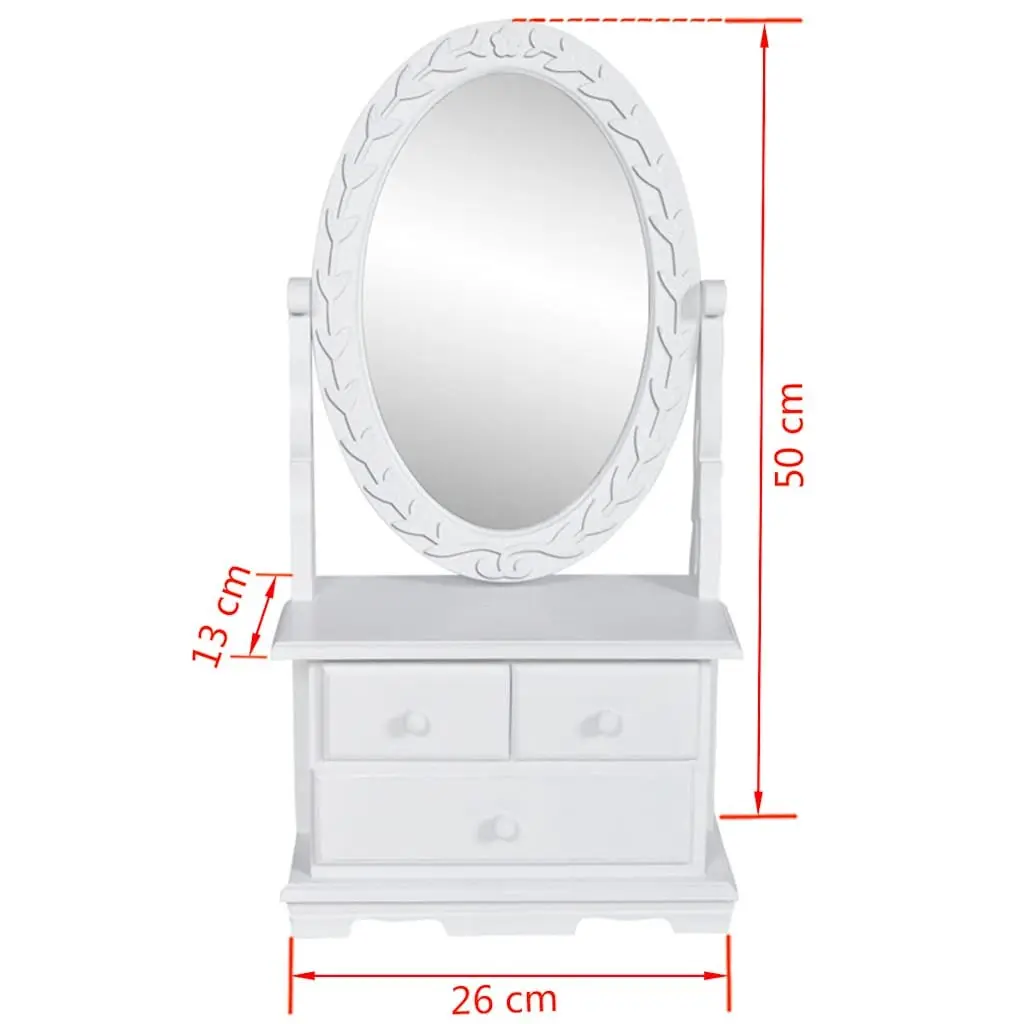 White Vanity Makeup Table with Storage
