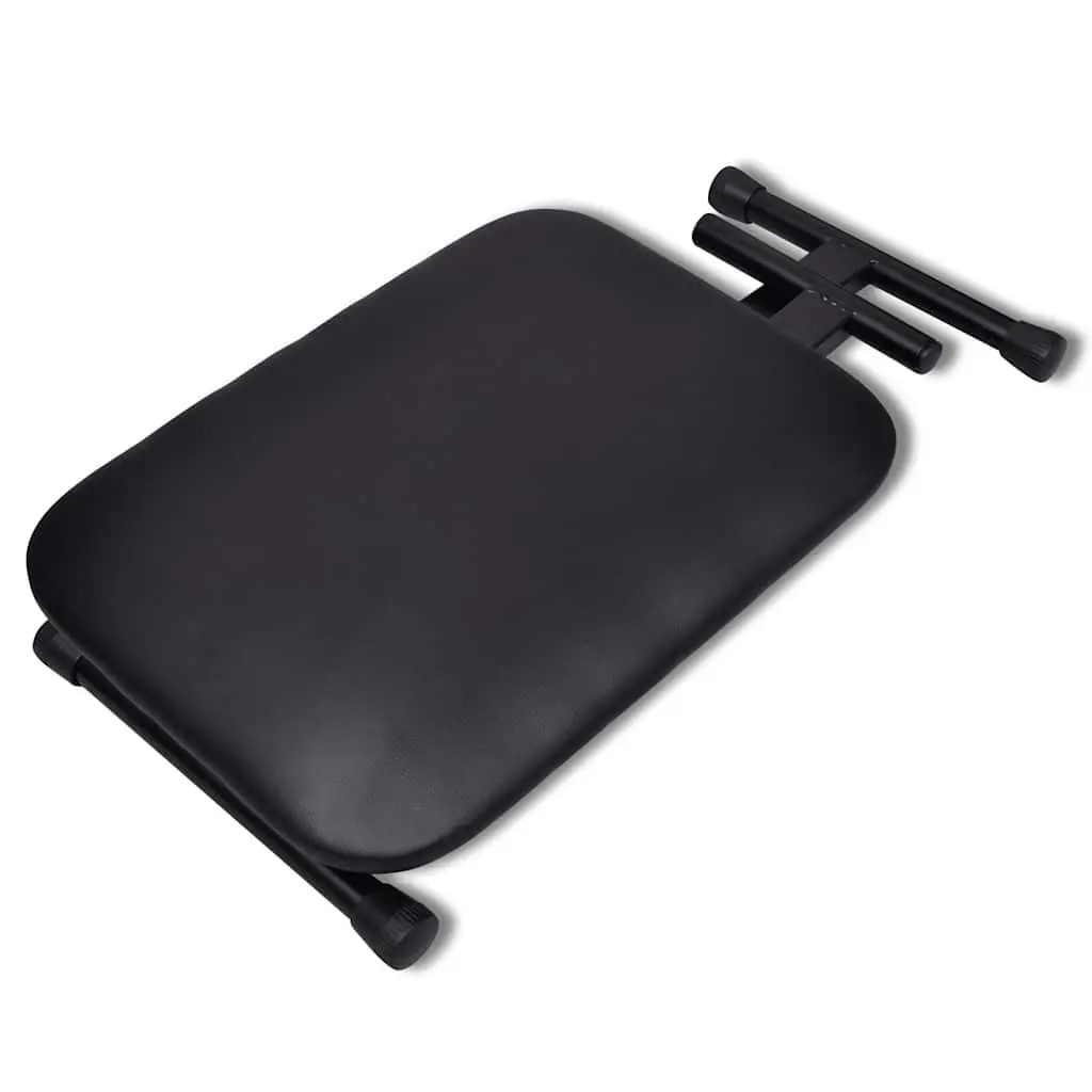 Adjustable Keyboard Stand and Stool Set Heavy Duty Steel Tubing Black