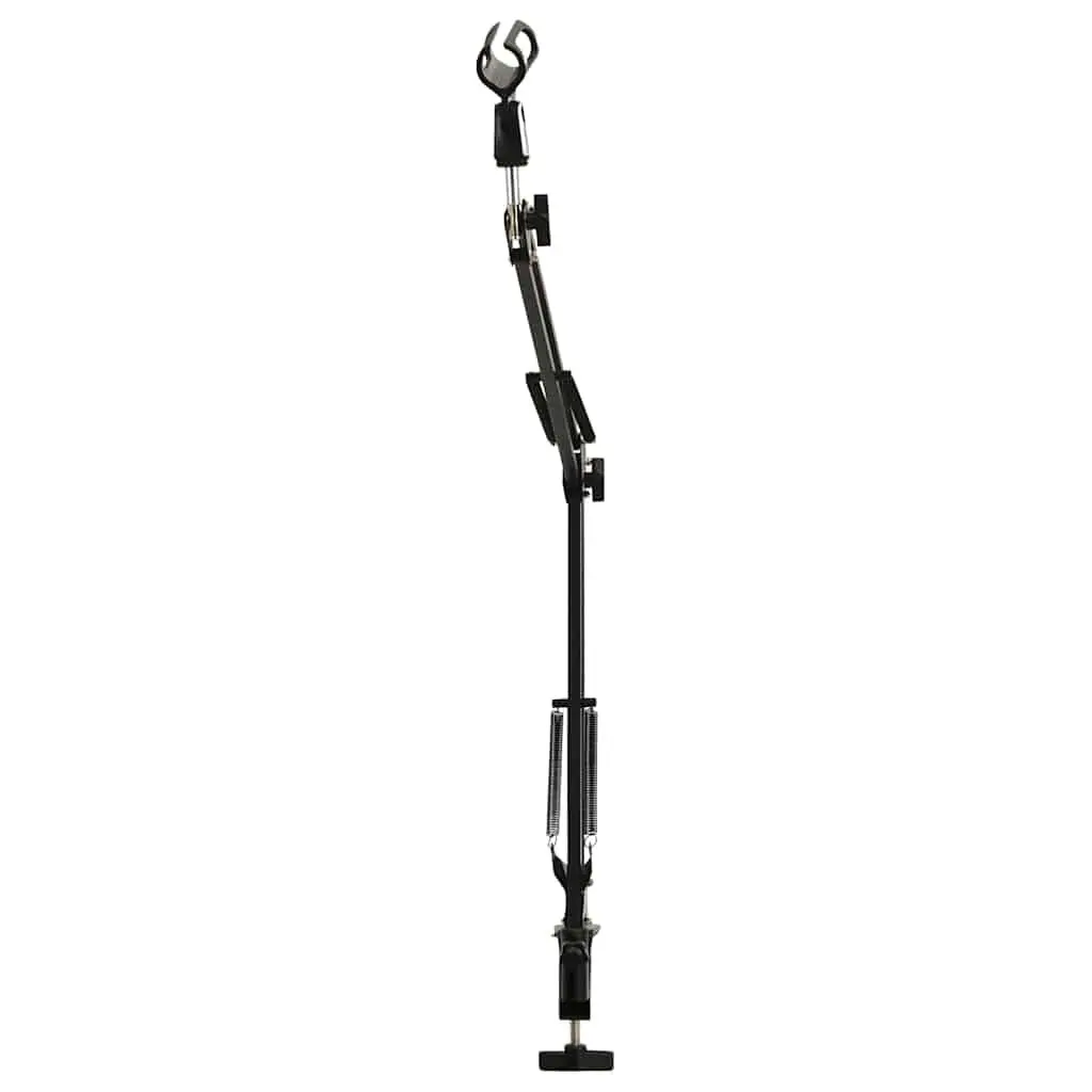 Microphone Stand Steel Table Clamp Adjustable Scissor Arm Black Desktop Mount