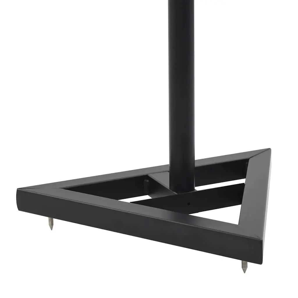 Speaker Stands Steel Adjustable Height 2pcs Black Triangular Base