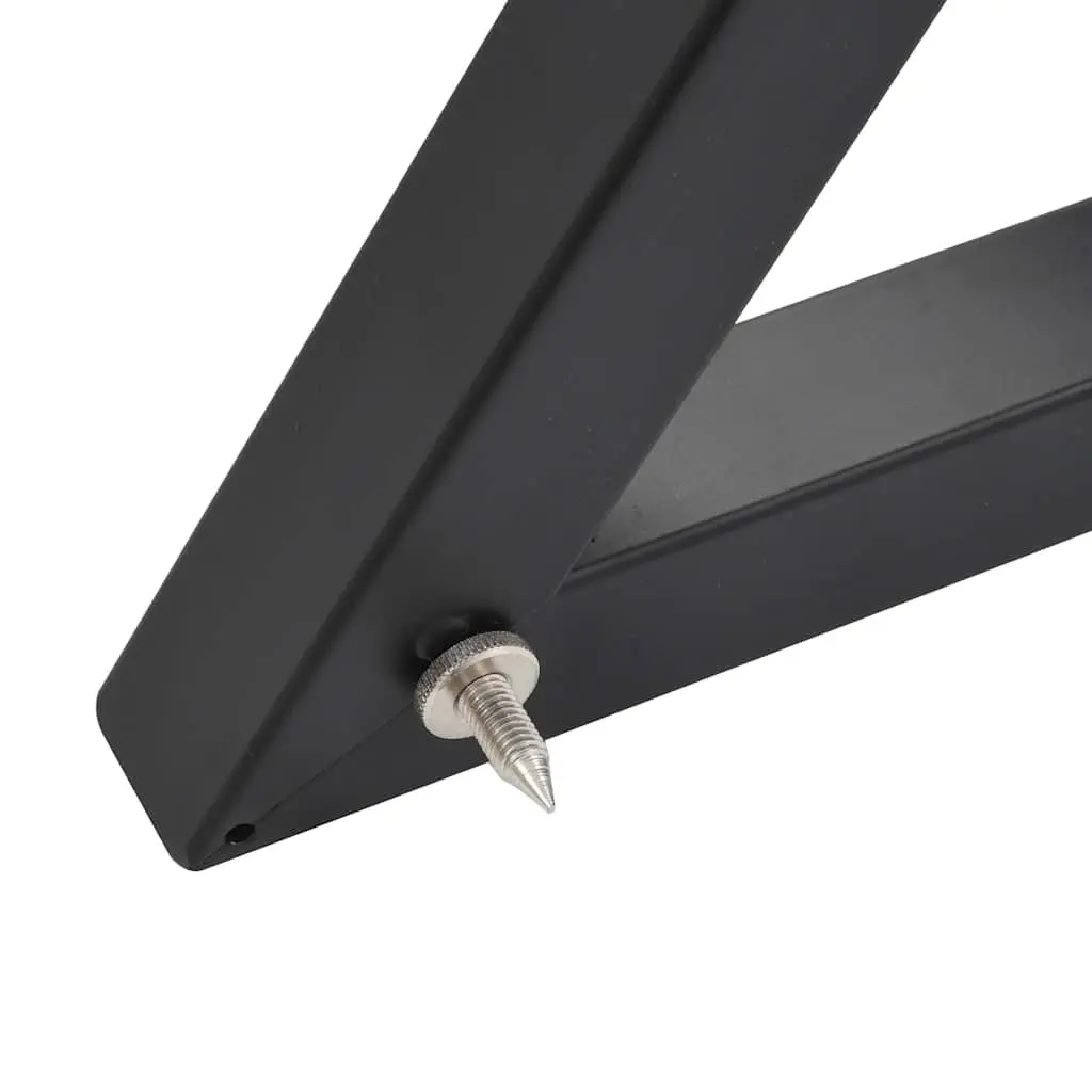 Speaker Stands Steel Adjustable Height 2pcs Black Triangular Base
