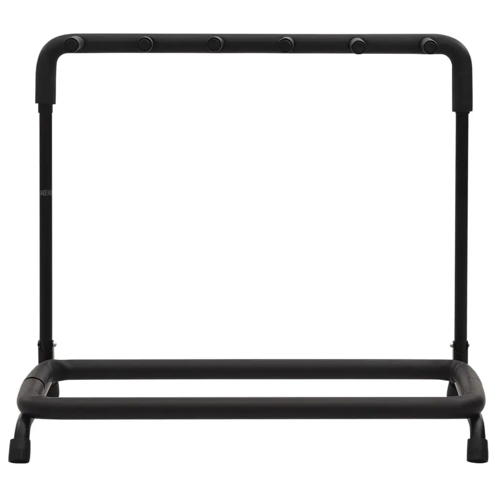 Guitar Stand Steel Frame 5 Section Folding Floor Rack Storage Holder Black