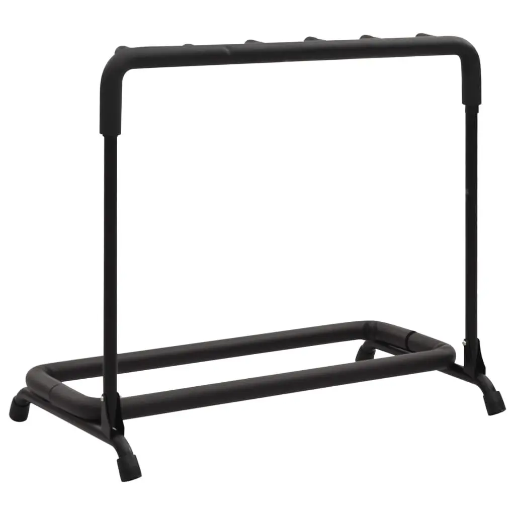 Guitar Stand Steel Frame 5 Section Folding Floor Rack Storage Holder Black