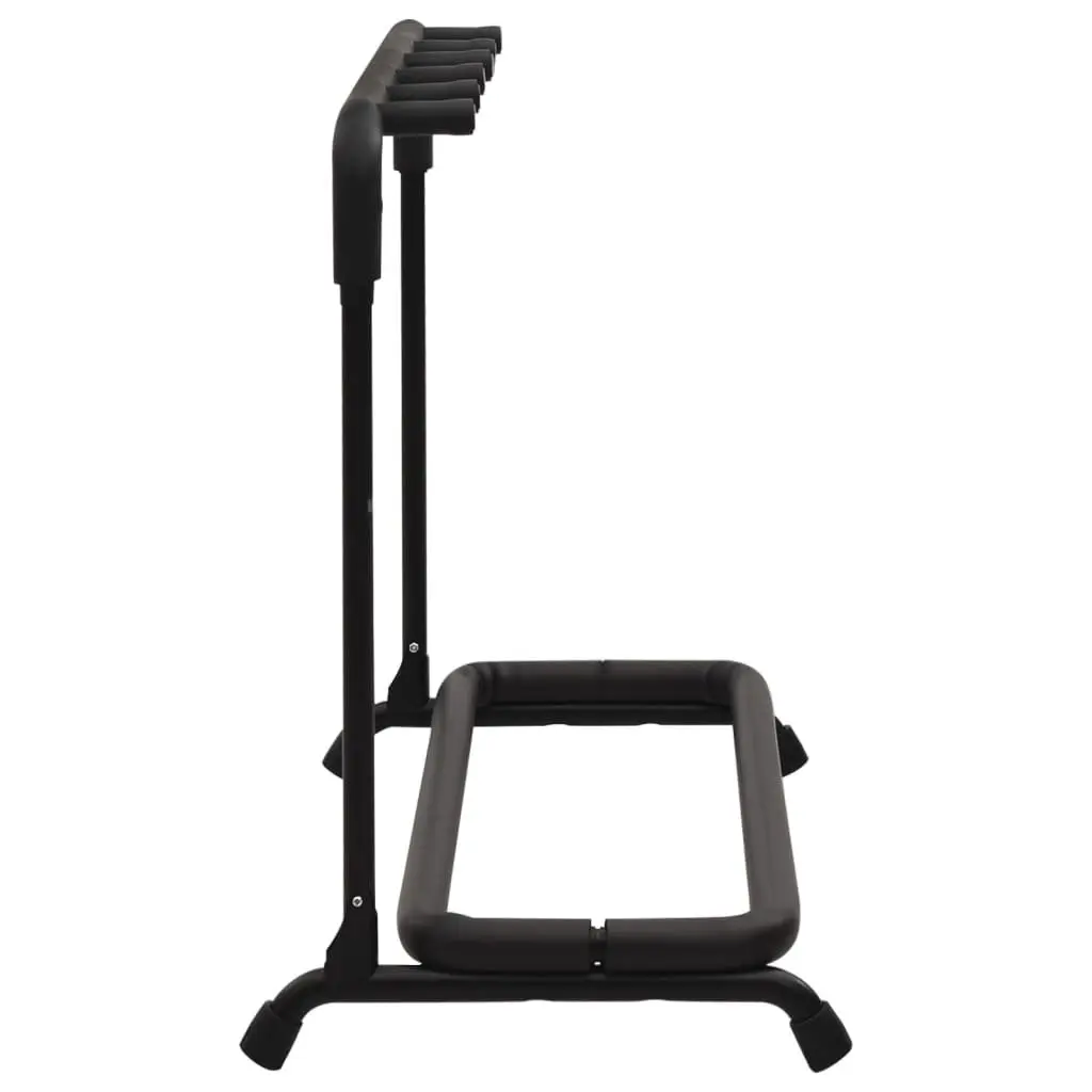 Guitar Stand Steel Frame 5 Section Folding Floor Rack Storage Holder Black