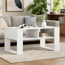 Functional Coffee Table with Open Shelf Storage