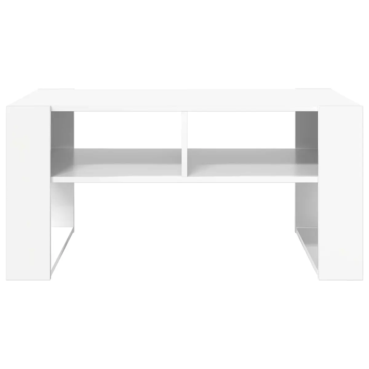 Coffee Table Rectangular Engineered Wood White 92x53x45cm Storage Living Room