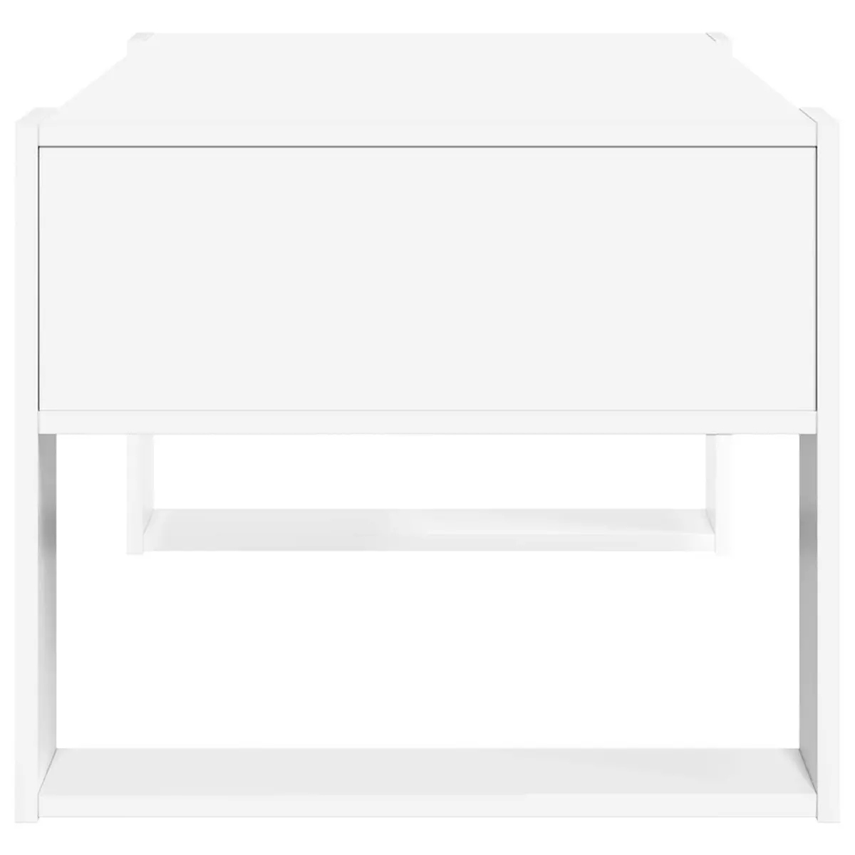 Coffee Table Rectangular Engineered Wood White 92x53x45cm Storage Living Room