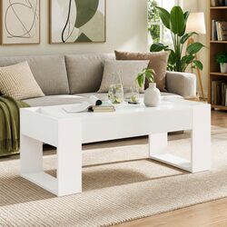 Versatile Coffee Table for Various Room Layouts, White