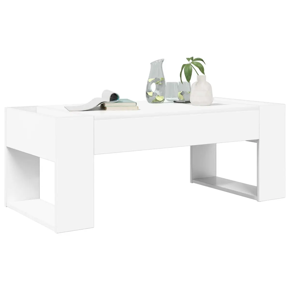 Coffee Table Engineered Wood Rectangular 110cm White