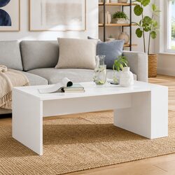 Functional White Coffee Table for Everyday Use 95x50x34cm