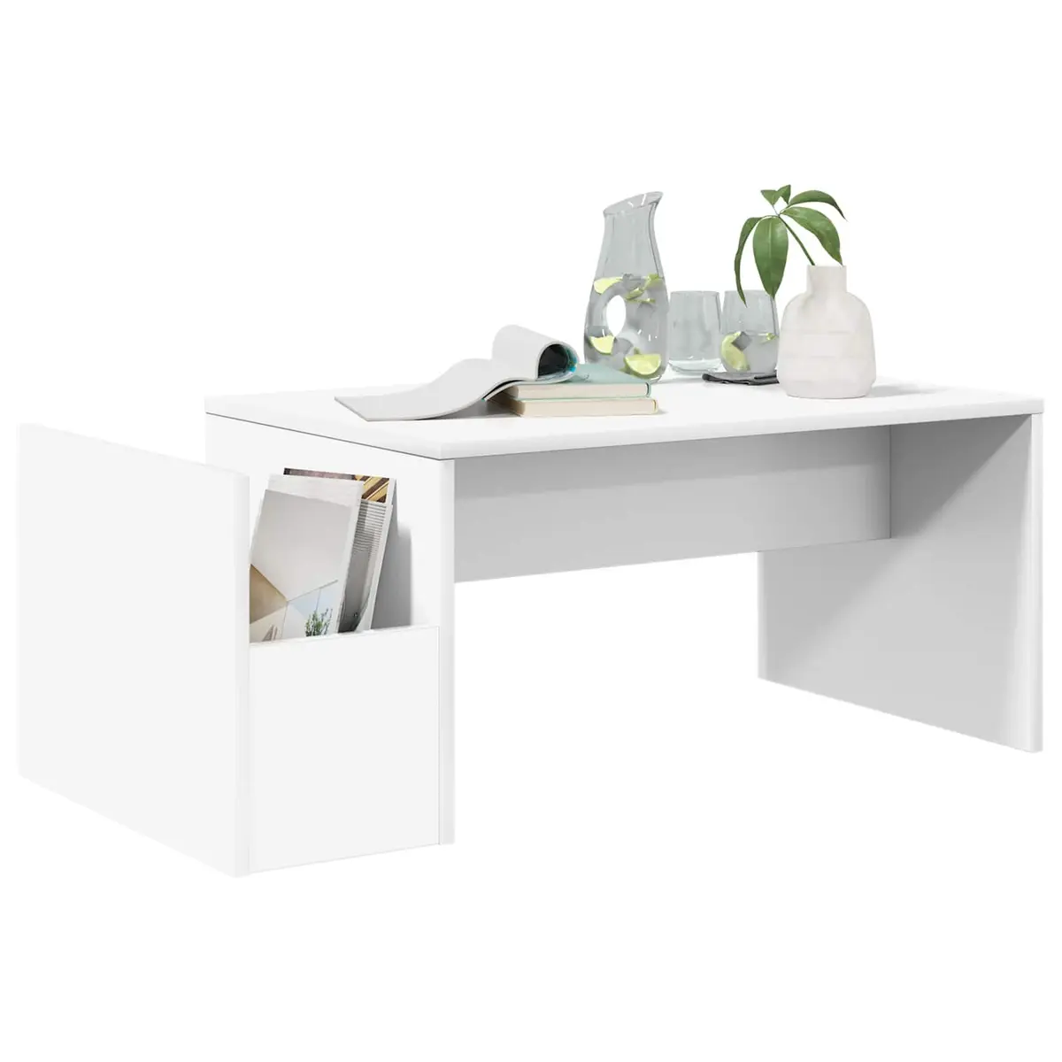 Coffee Table Engineered Wood Rectangular 90x45x35cm White