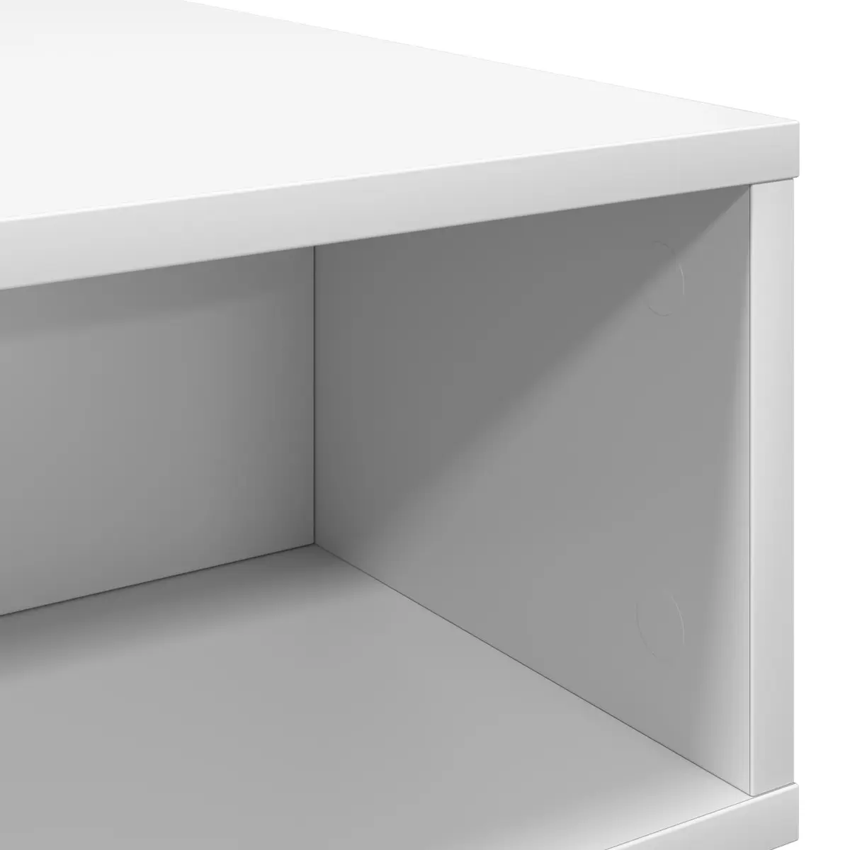 Coffee Table Engineered Wood 80 x 46 x 35 cm White Modern Lounge Living Room Storage Shelves