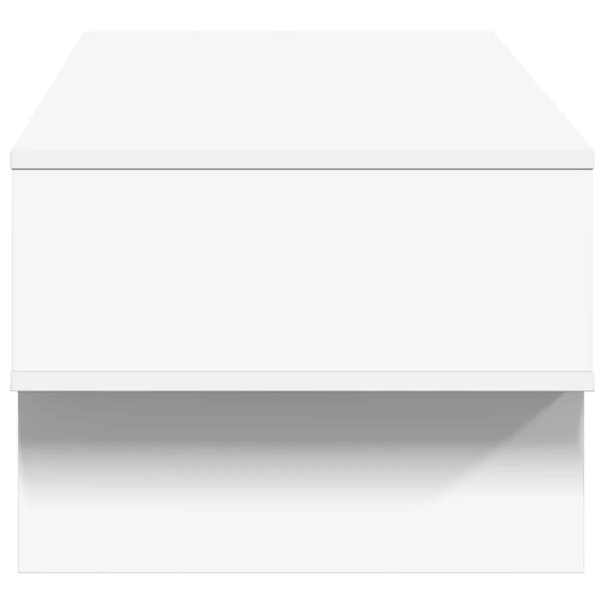 White Coffee Table Modern Living Room Accent Furniture Engineered Wood
