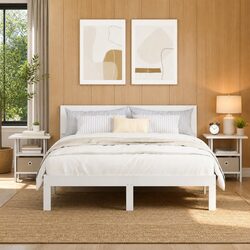 Bedside Table 2 pcs White 41 x 40 x 45 cm Engineered Wood Storage Drawer Shelf
