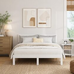 Practical White Nightstand Duo with Drawers and Shelves