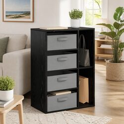 Practical Storage Black Oak Sideboard for Any Room