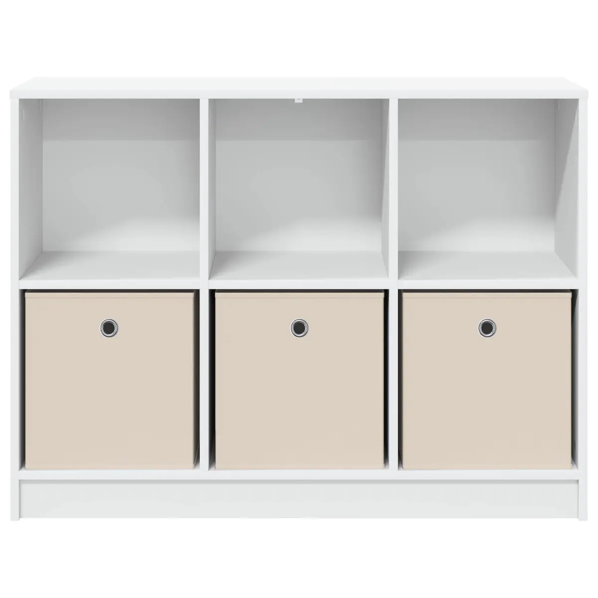 White Cabinet Modern Storage Sideboard Engineered Wood 102x32x73.5cm for Living Room Hallway