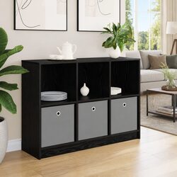 Versatile Black Oak Sideboard for Home and Office Use