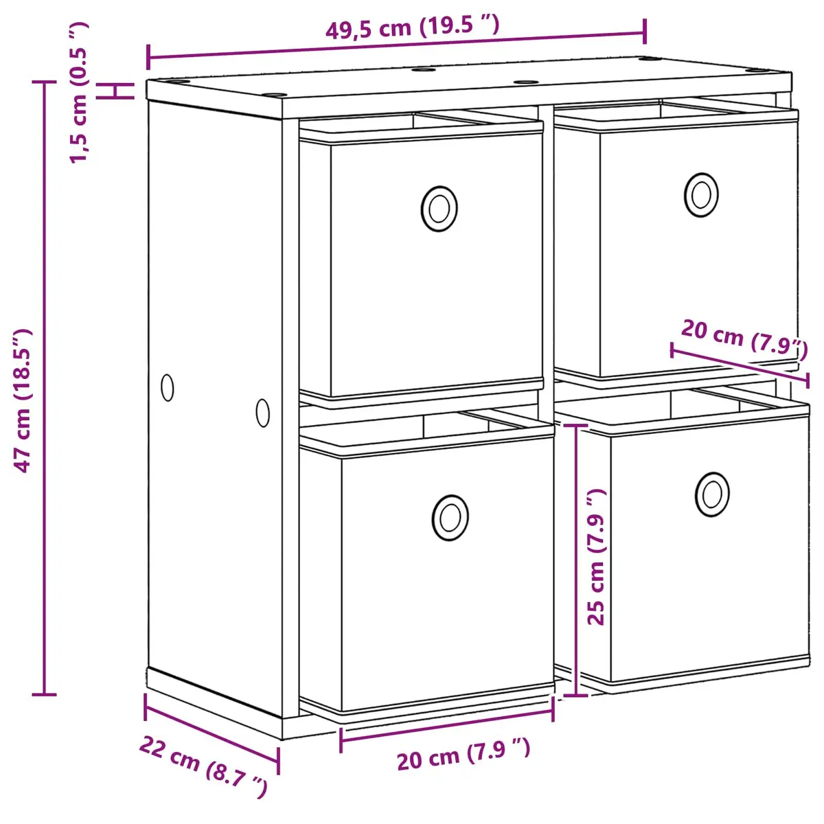 White Sideboard with Drawer Modern Storage Cabinet Living Room Furniture