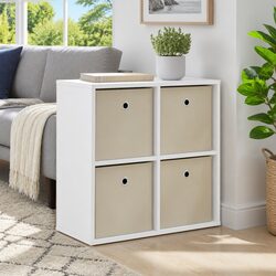 Versatile White Sideboard for Living Room Storage Solutions