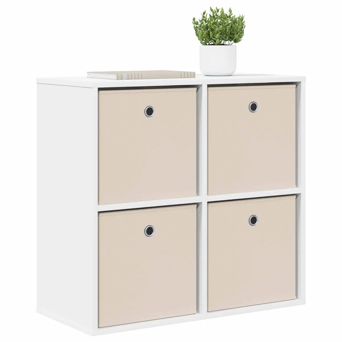 Sideboard Engineered Wood 68.5cm White Modern Storage Cabinet
