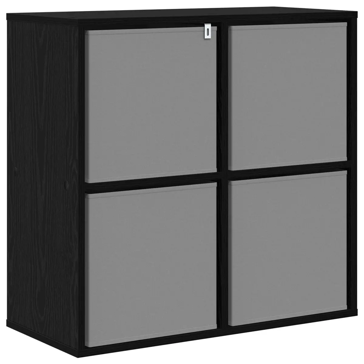 Sideboard Engineered Wood Black 68.5 x 32 x 67 cm Storage Cabinet Modern Living Room Buffet Shelves