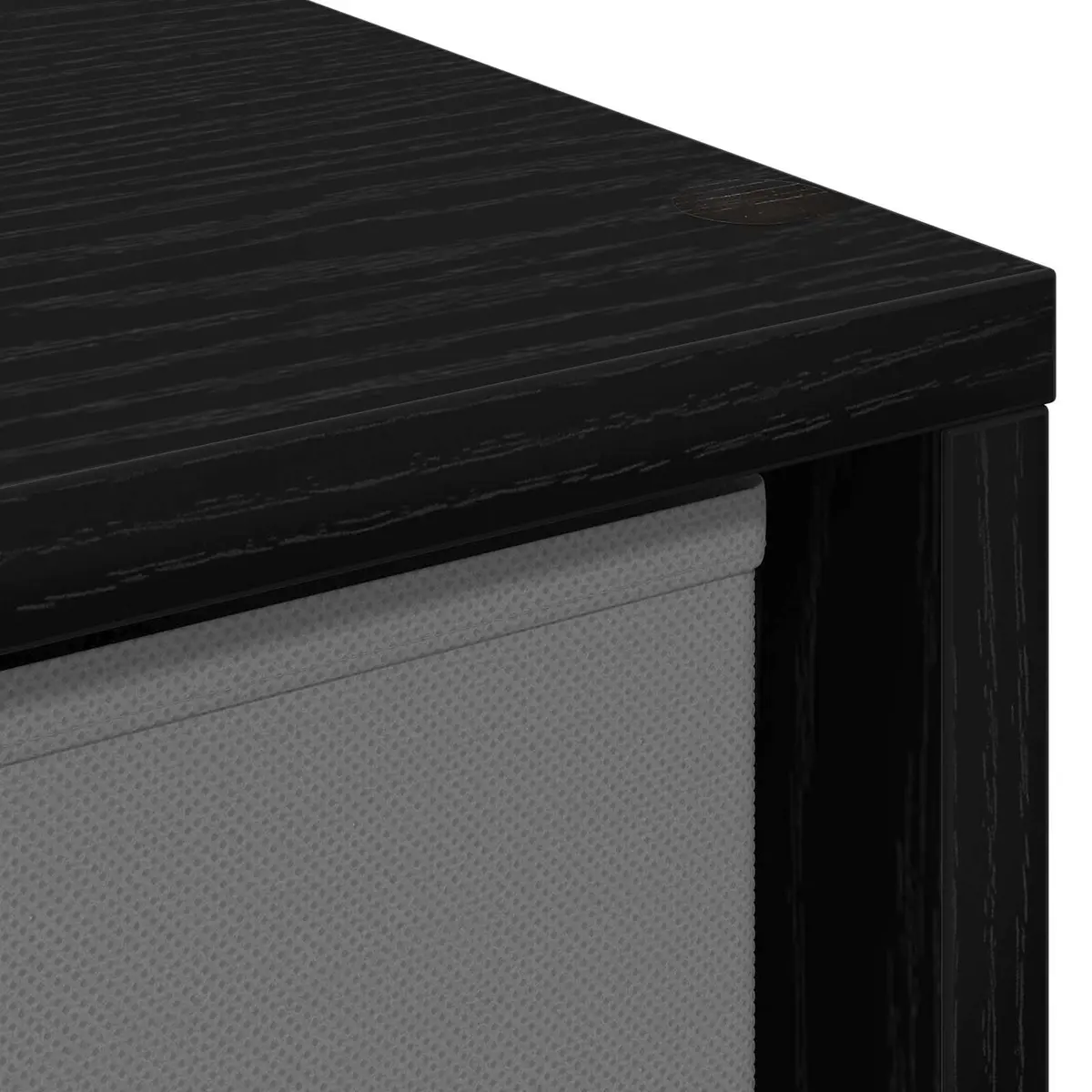 Sideboard Engineered Wood Black Oak Modern Storage Cabinet 25.5 x 22 x 69.5 cm