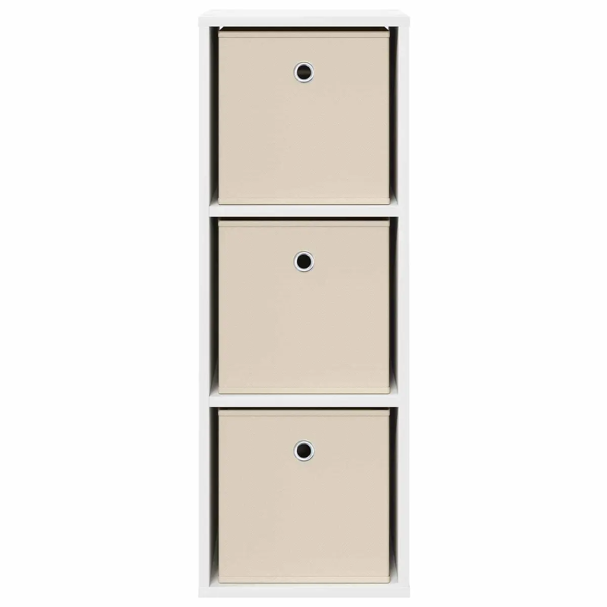 Sideboard Engineered Wood Storage Cabinet with Drawer and Shelves White 30.5x27x84.5cm for Living Room