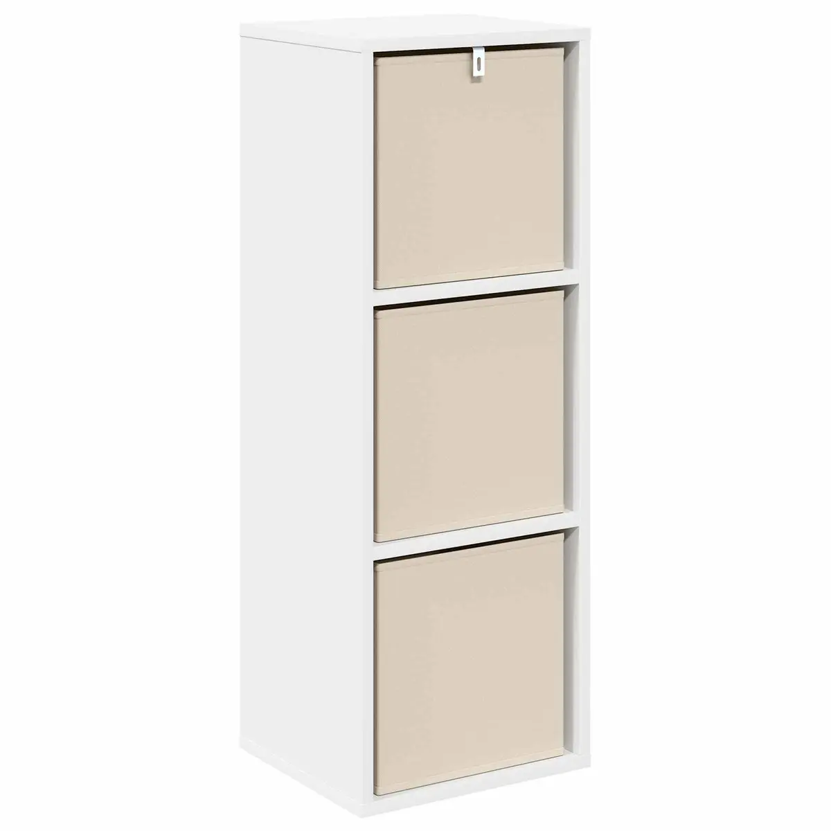 Sideboard Engineered Wood Storage Cabinet with Drawer and Shelves White 30.5x27x84.5cm for Living Room