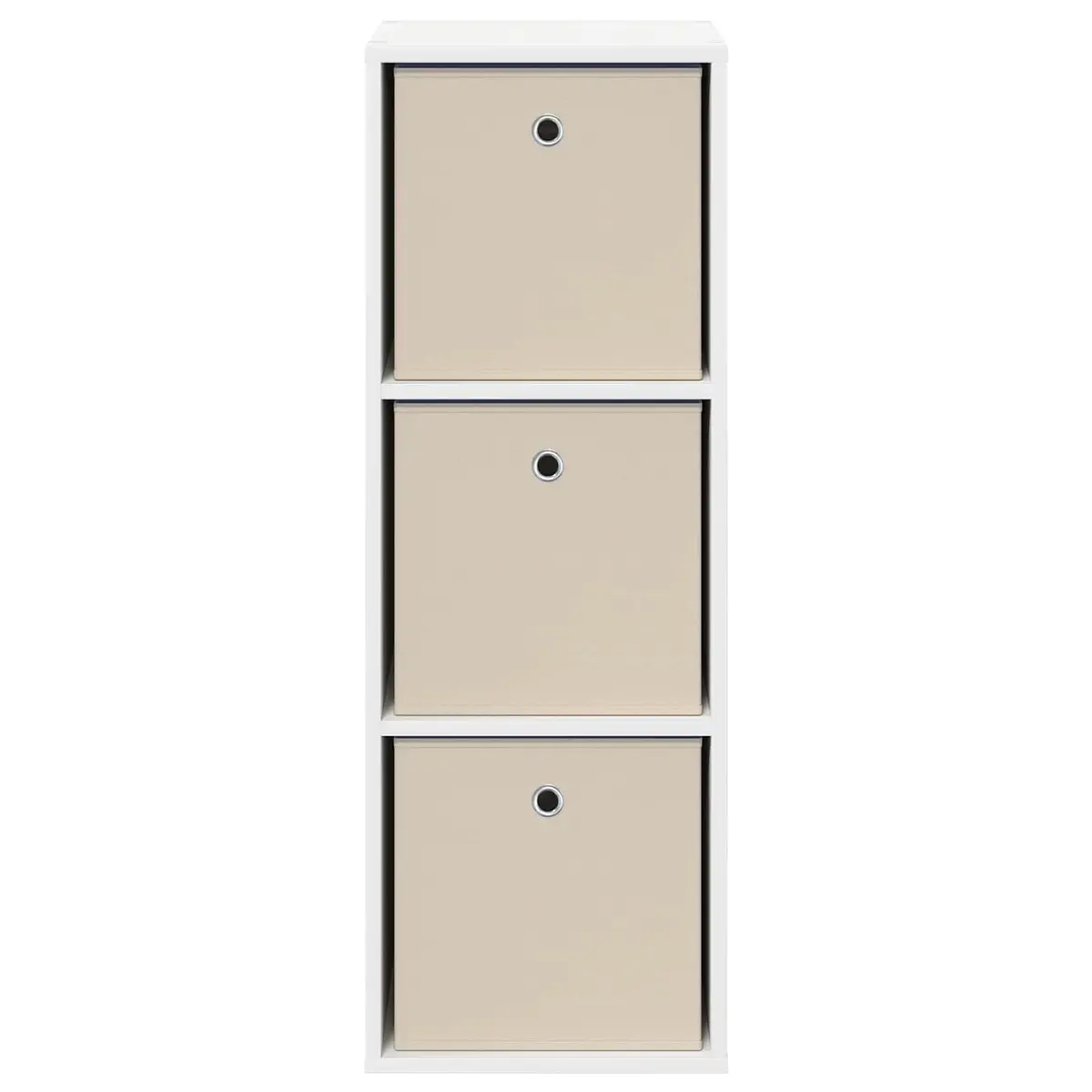 Sideboard Engineered Wood 35 x 32 x 99.5 cm White Modern Storage Cabinet