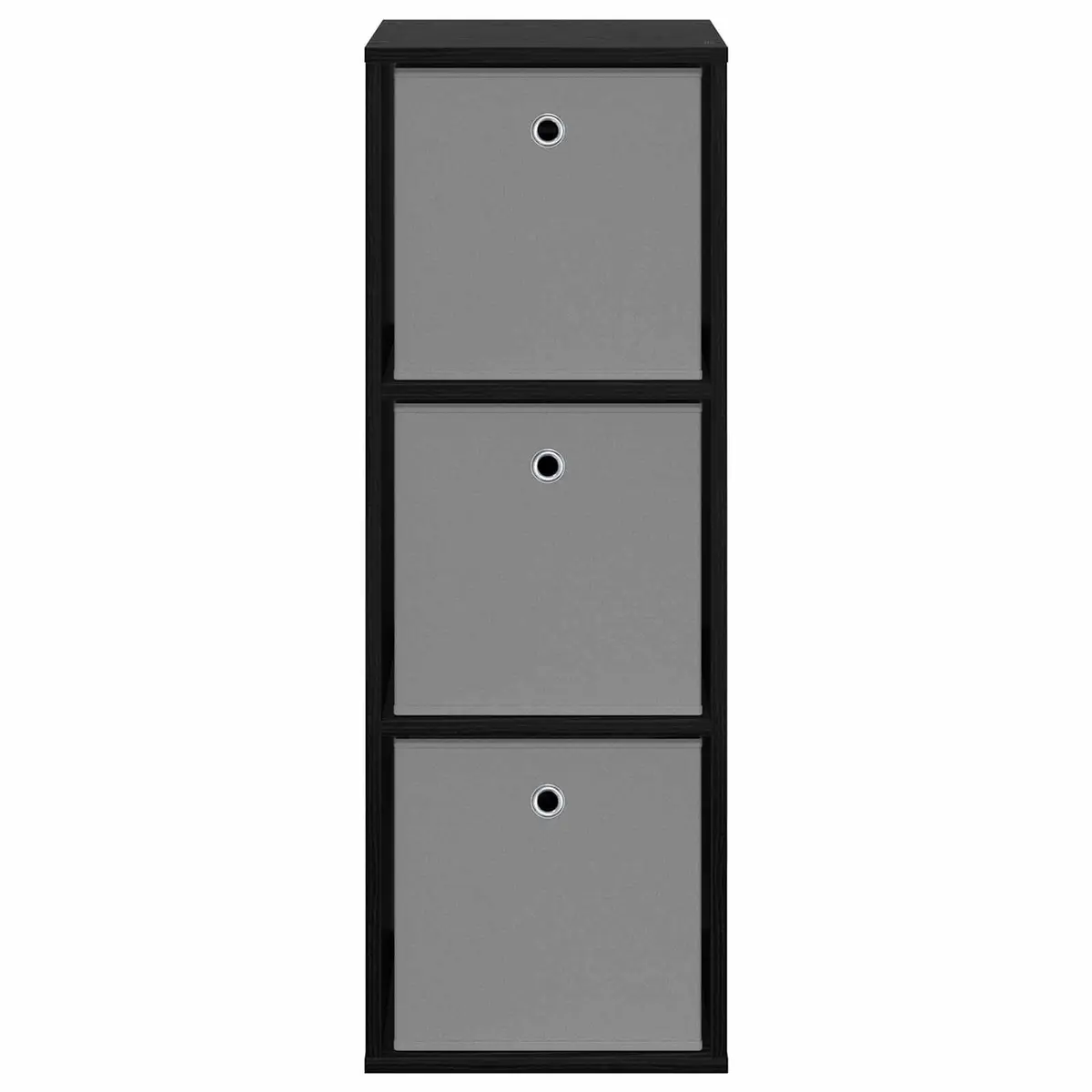 Sideboard Engineered Wood 35 x 32 x 99.5 cm Black Oak Storage Cabinet