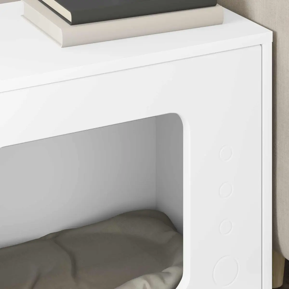 Cat House Engineered Wood 51 x 30 x 42 cm White Modern Indoor Pet Furniture