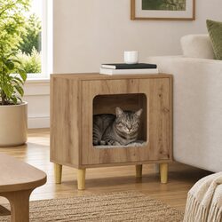 Practical Brown Cat House to Fit Any Room at Home