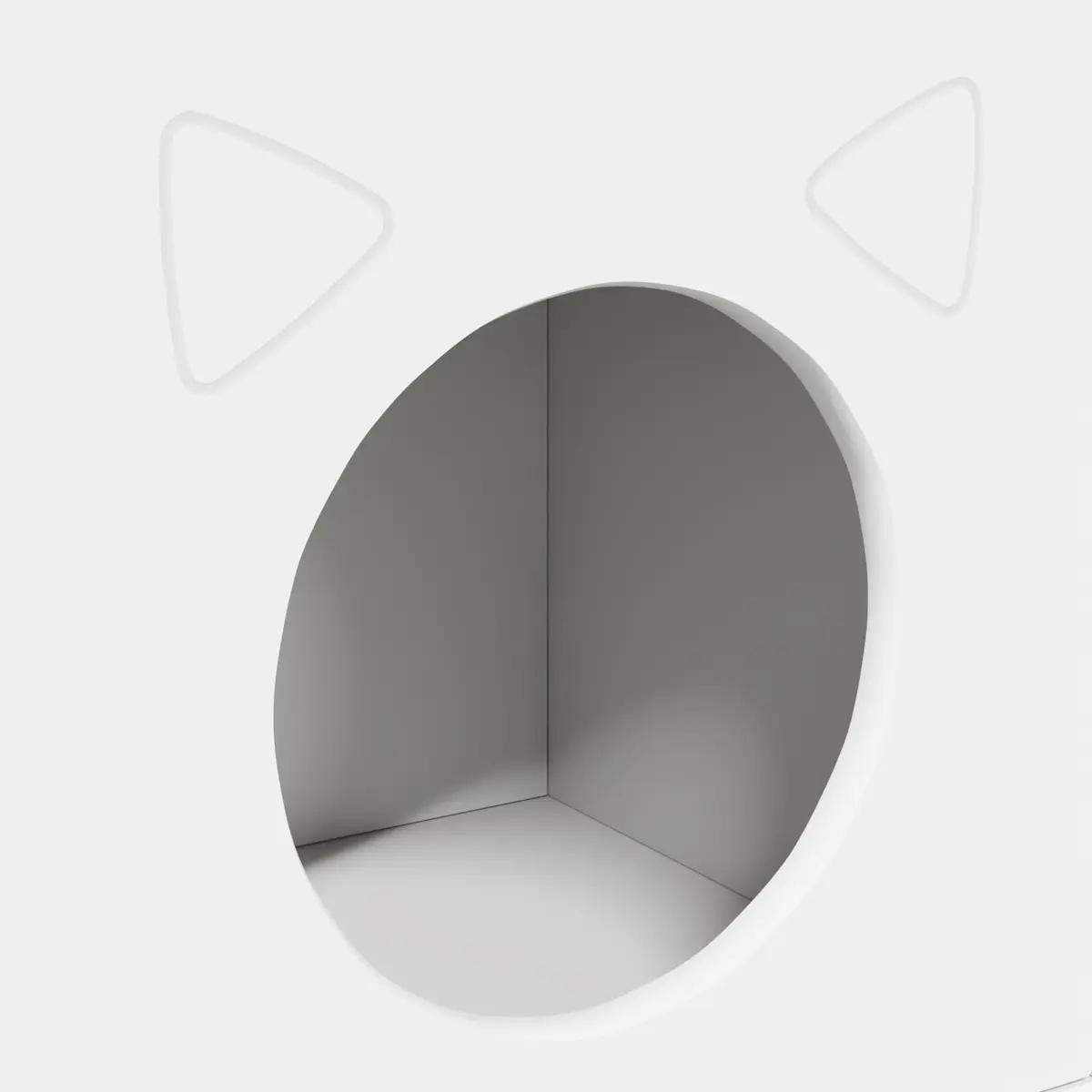 Cat House Engineered Wood Indoor White Hideaway Shelter
