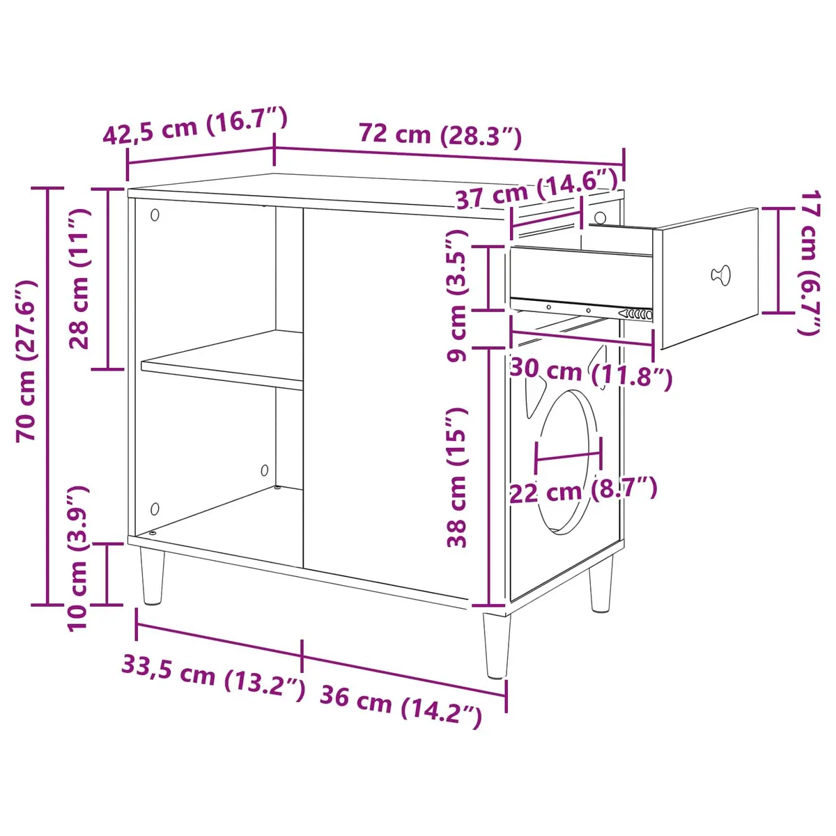 Cat House Engineered Wood Indoor White Hideaway Shelter