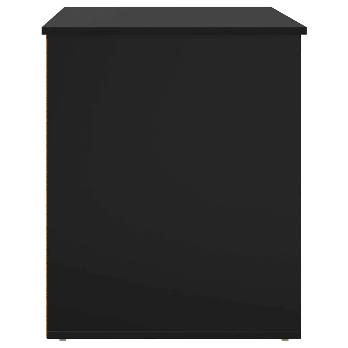 Modern Cat House Black Indoor Pet Furniture Engineered Wood Hideaway Bed