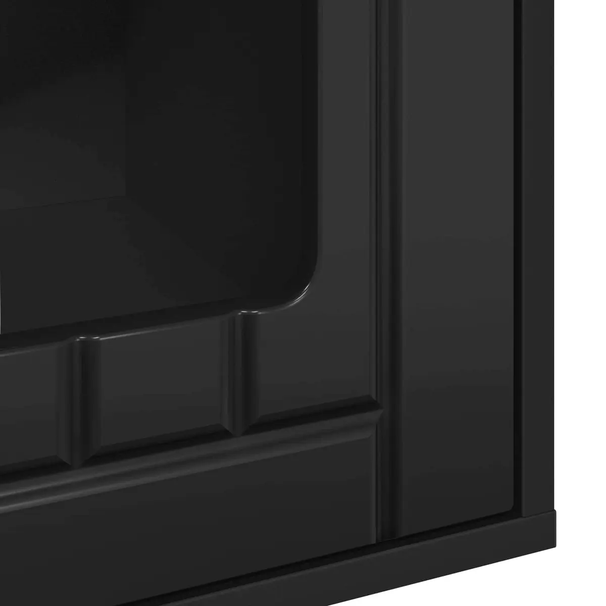 Modern Cat House Black Indoor Pet Furniture Engineered Wood Hideaway Bed