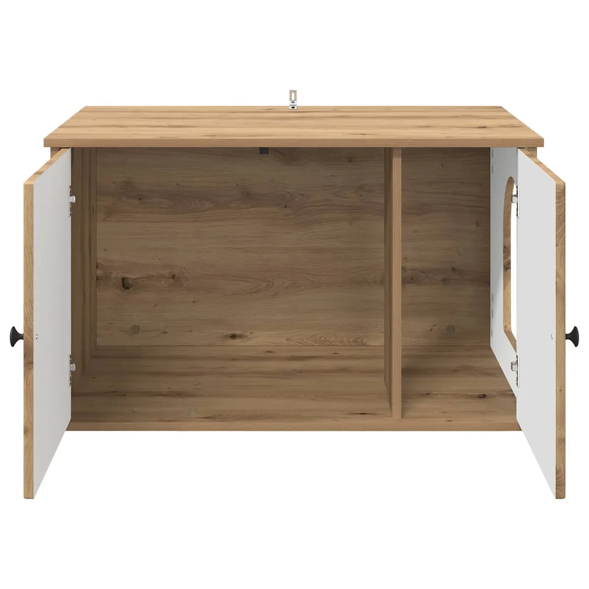Cat House Modern Hideout Indoor Pet Furniture Brown Engineered Wood 85x55x50cm