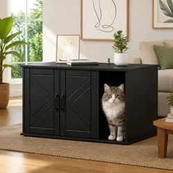 Black Cat House for Comfortable Indoor Spaces