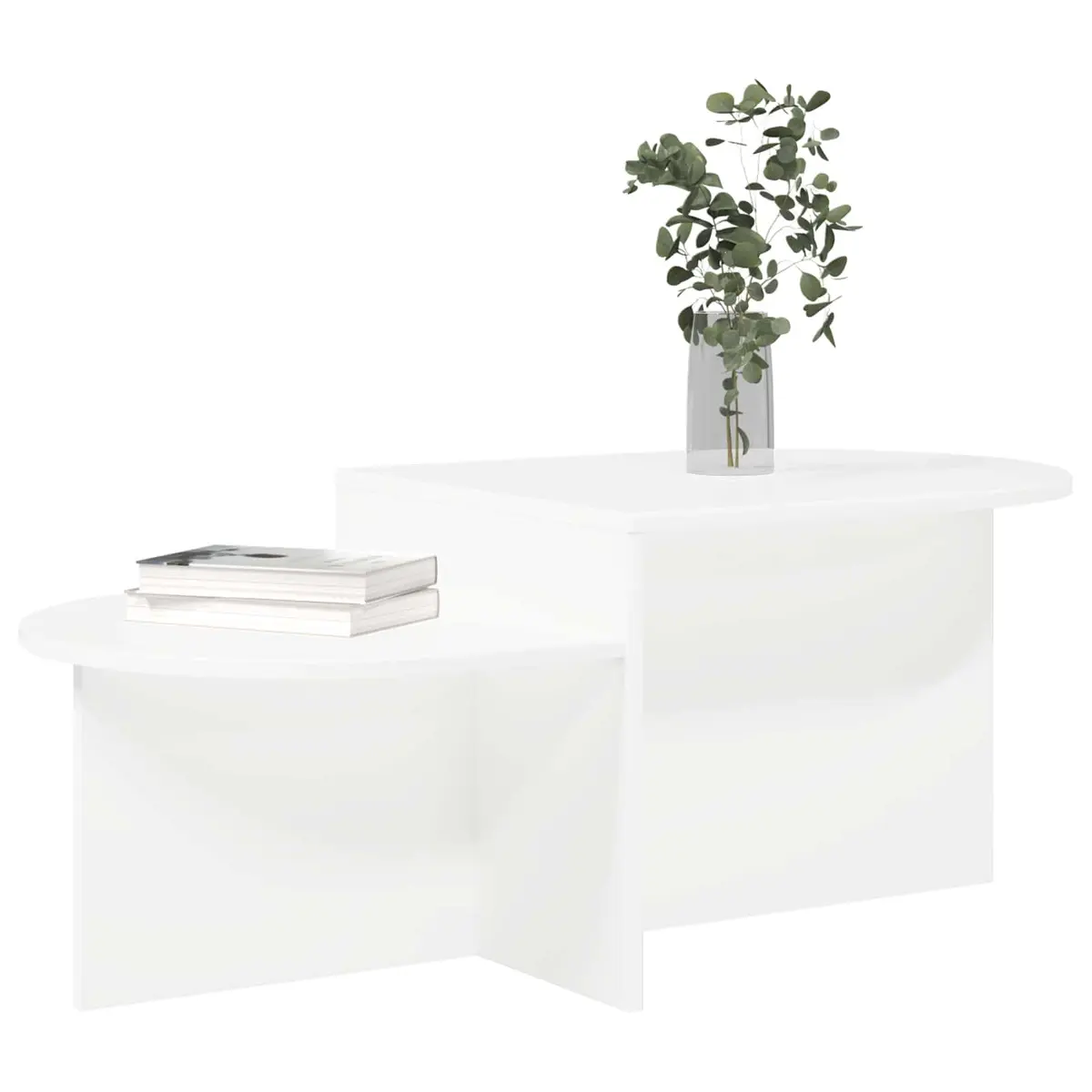 Coffee Table Engineered Wood 100 x 50 x 40 cm White Modern Lounge Bedroom Accent Storage