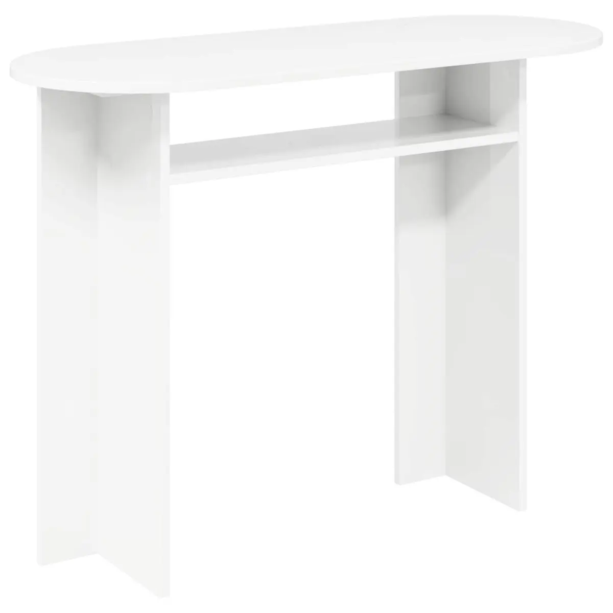 Console Table Engineered Wood 100cm White Modern Accent Hallway Entryway Display